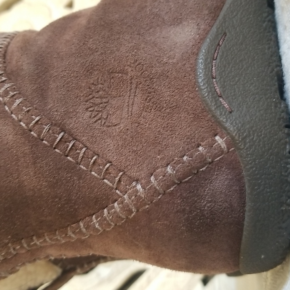 Timberland Genuine Leather Slip on Brown Boots Waterproof Size 6M Mid Calf Style - Picture 5 of 17